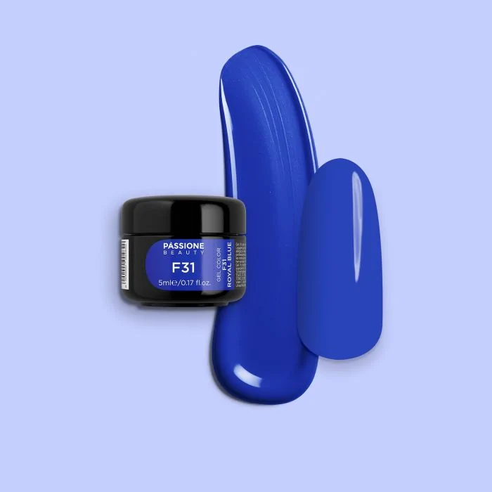 Gel Couleur F31 Royal Blue - Gel couleur auto-scellant bleu électrique