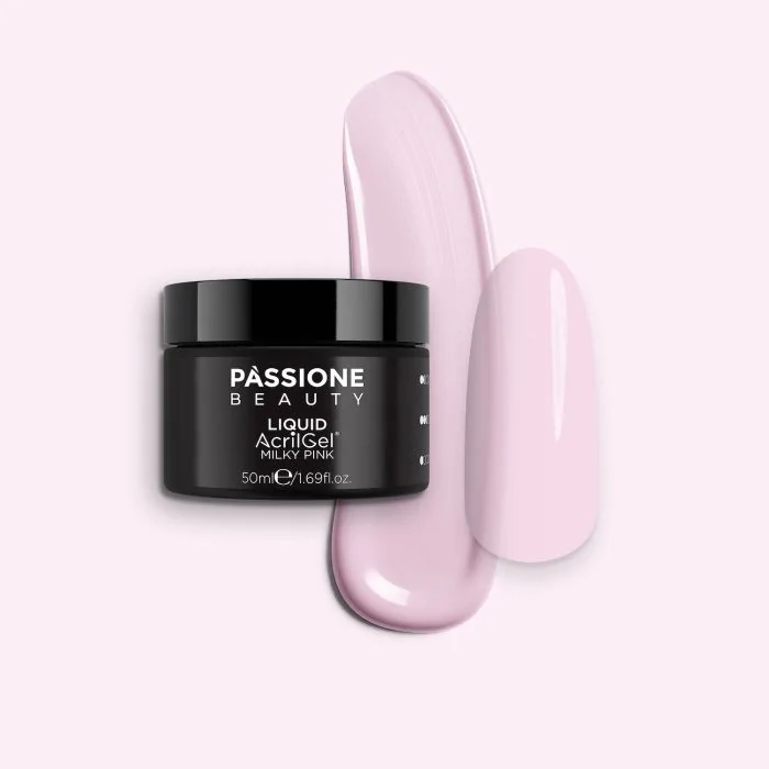 Liquid AcrilGel® Milky Pink 50ml - Gel constructeur autoégalisant à faible viscosité rose laiteux