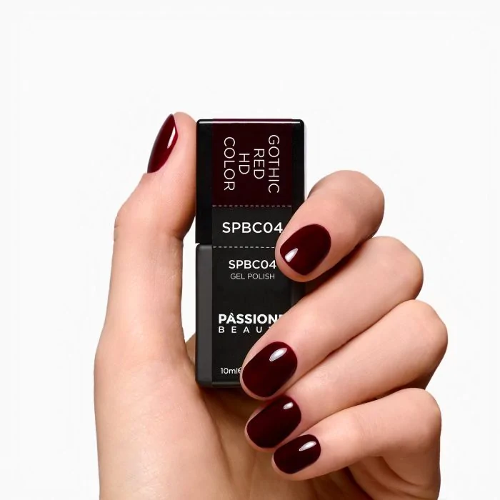 Gothic Red HD Color - Base rubber semipermanente bordeaux scurissimo tendente al marrone - dettaglio 3