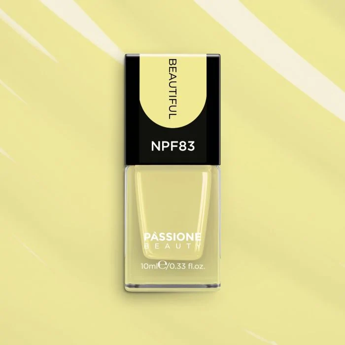 Vernis NPF83 Beautiful - Vernis jaune clair pastel - détail 2