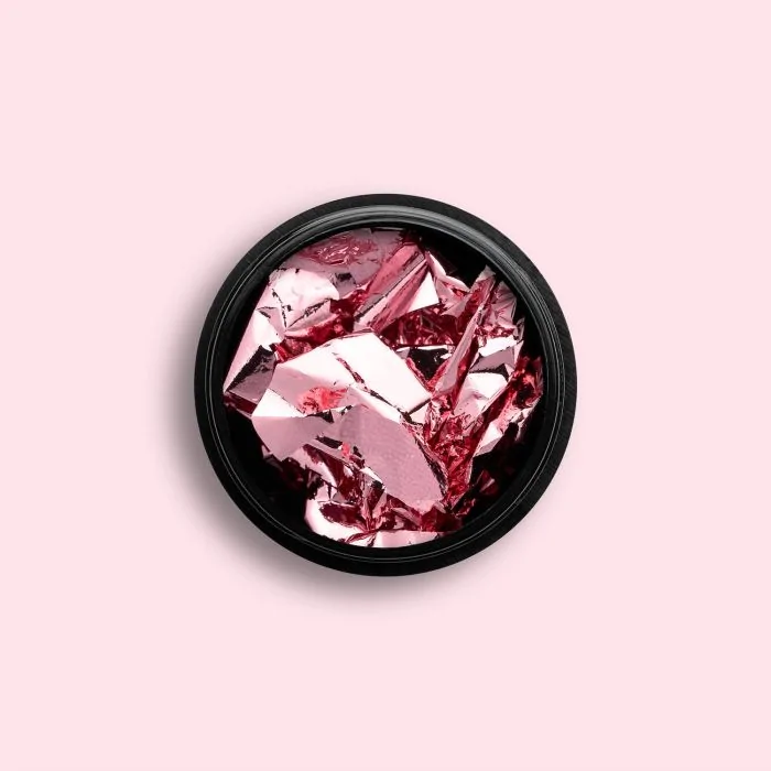 Pink Chrome Leaf - Feuille rosée très fine, pour la décoration des ongles