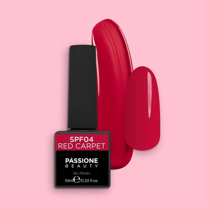 Gel Nail Polish GPF04 Red Carpet  - GPF04 Red Carpet gel polish, Vivid Red