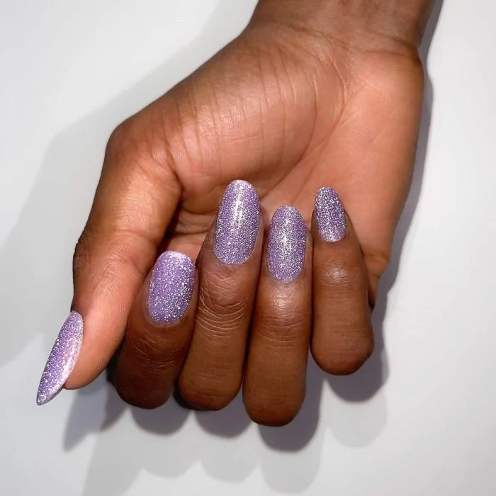 Gel Polish SP504 Alchemy - Glitter Violet Gel Polish withreflective effect - detail 1