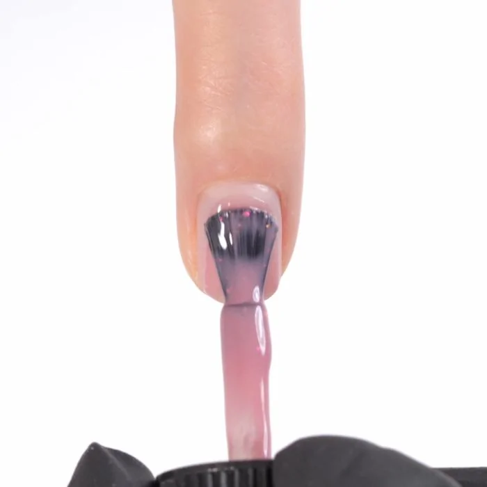Application of Gel Nail Polish SP331 Coco Flakes Blush