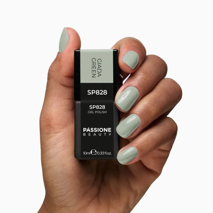 Vernis semi-permanent SP828 Giada Green - Vernis semi-permanent vert clair poussiéreux - détail 2