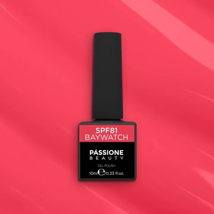 Gel Nail Polish GPF81 Baywatch  - GPF81 Baywatch gel polish, coral pink - detail 2