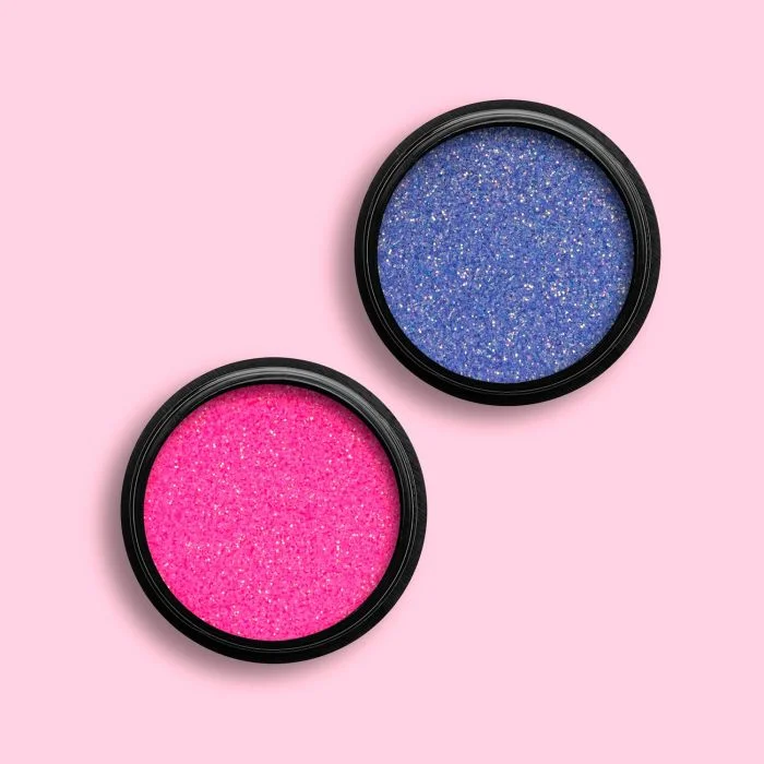 Pop Glitter - Neon pink and indigo nail glitter