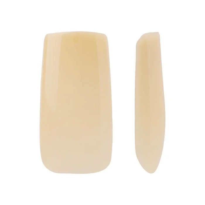 Gel Tip Cuadrada Beige 240 piezas - Gel tip soak-off cuadrada beige - detalle 1
