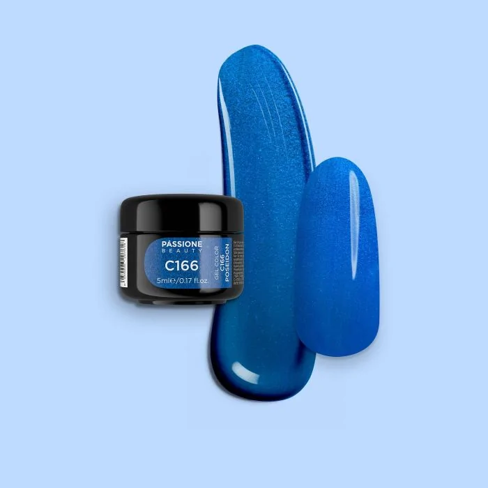 Gel Colour C166 Poseidon - Metallic Electric Blue Gel Colour 