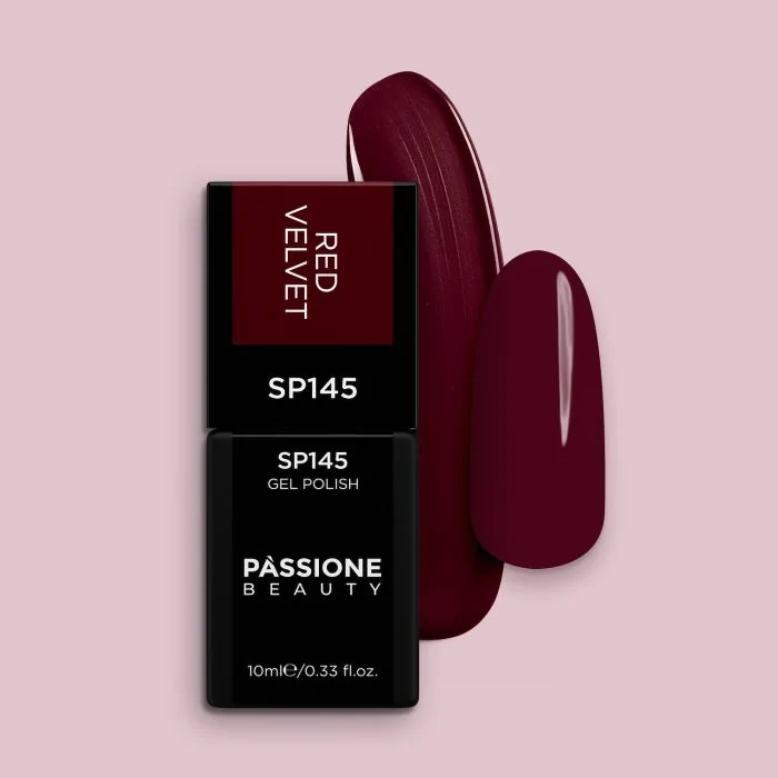 Vernis semi-permanent VS145 Red Velvet - Vernis semi-permanent bordeaux foncé