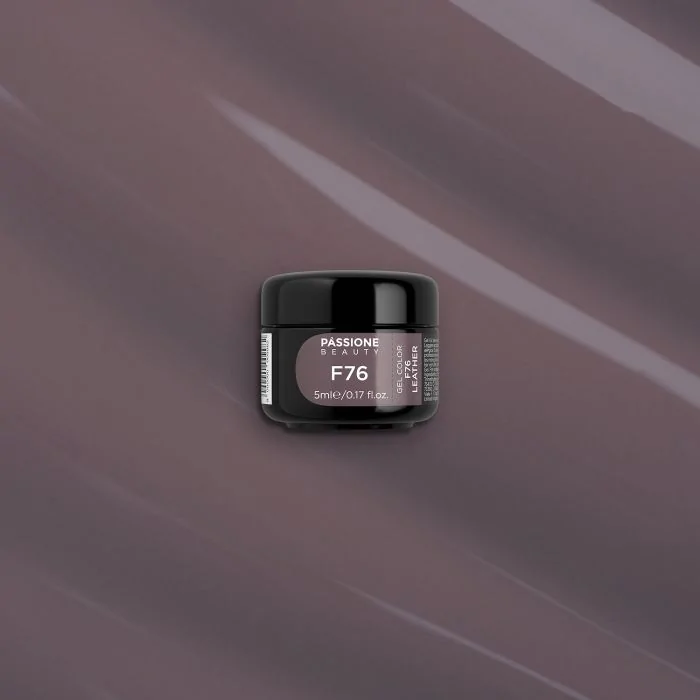 Gel colour F76 Leather - Dark grey brown Self-sealingUV Gel Colour - detail 2