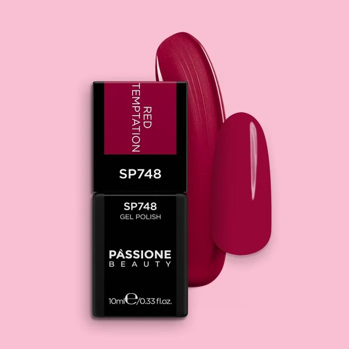Vernis semi-permanent SP748 Temptation Red - Vernis semi-permanent rouge intense
