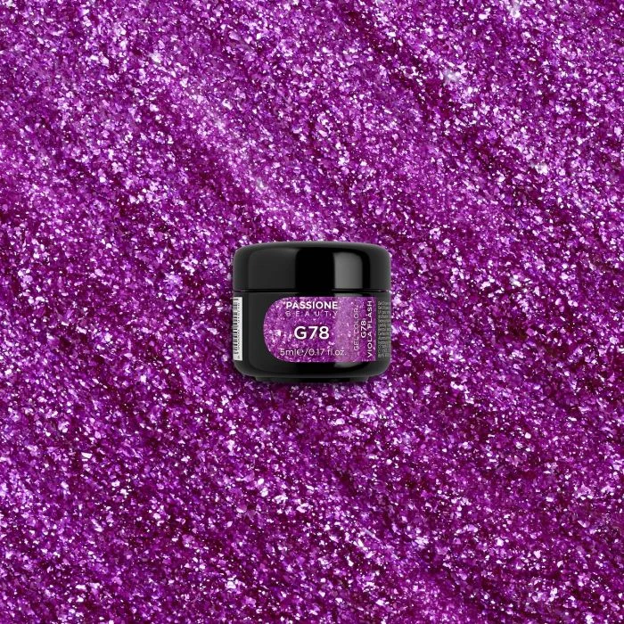 Gel Glitter G78 Viola Flash - Gel Glitter violetet argent  - détail 2