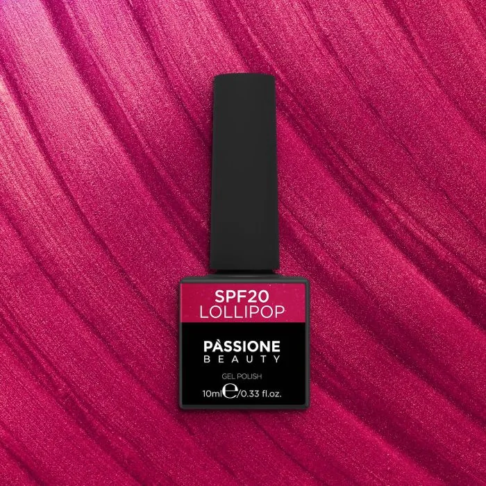 Esmalte Semipermanente EPF20 Lollipop - Esmalte semipermanente EPF20 Lollipop, fucsia oscuro, reflejos metálicos - detalle 2