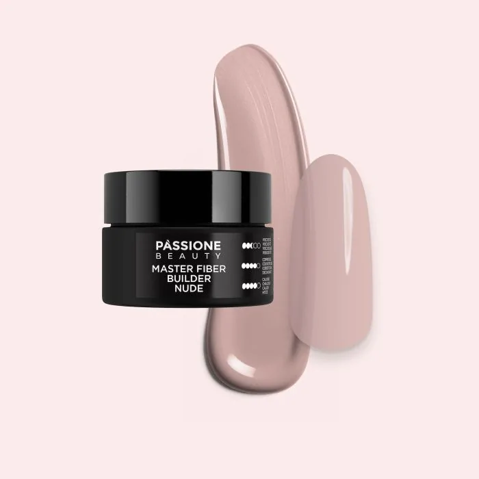 Master Fiber Builder Nude 15 ml - Gel de construction auto-égalisant nude avec fibres de verre