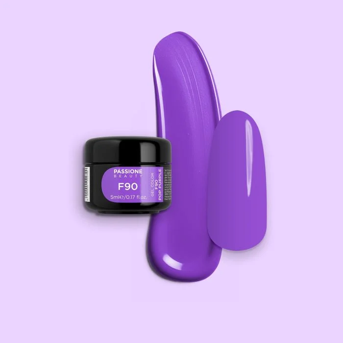 Gel Colour F90 Pop Purple - Electricpurple Self-sealing UV Gel Colour