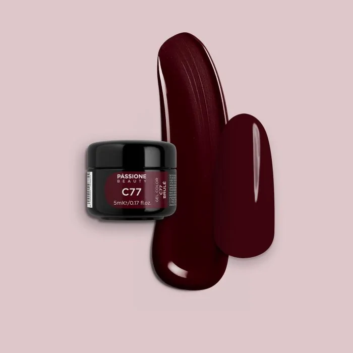 Gel Color C77 Brulè - Gel color burdeos intenso