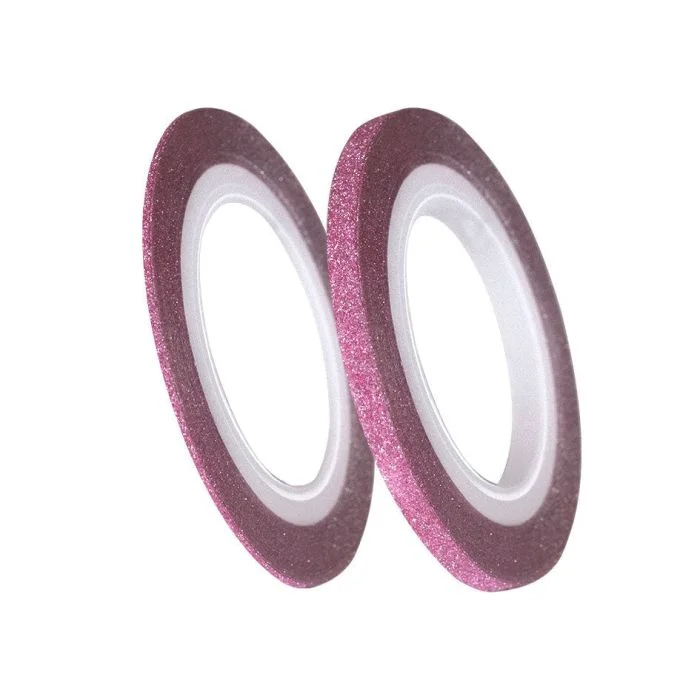 Pink Glitter Adhesive Stripes - Pink Glitter Adhesive Stripes for nail art - detail 1