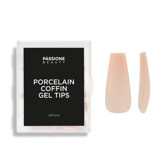 Capsules en gel Ballerine Porcelaine 240 pièces - Capsules en gel soak-off forme ballerine nude