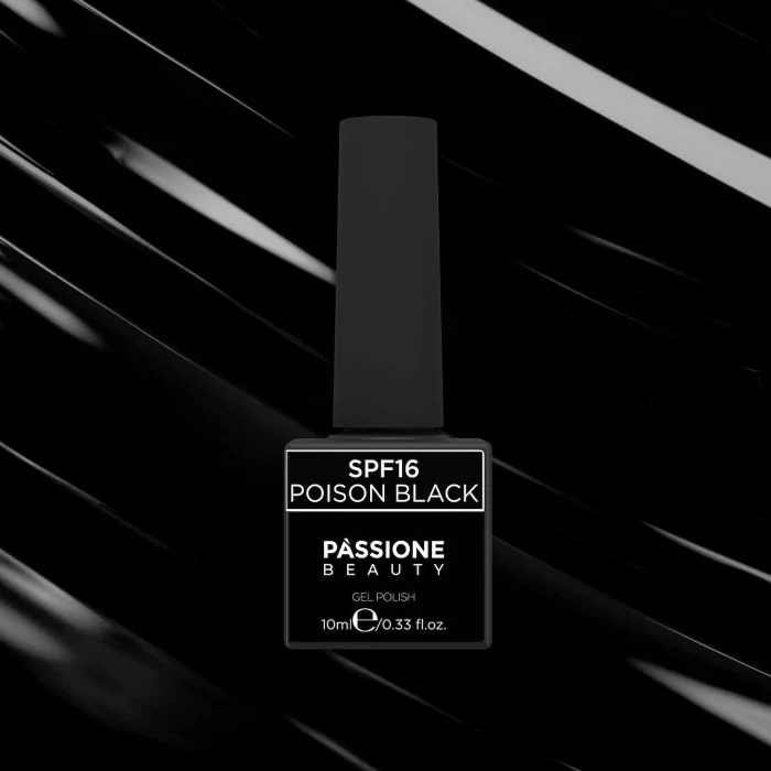 Vernis semi-permanent VSF16 Poison Black - Vernis semi-permanent noir total - détail 2