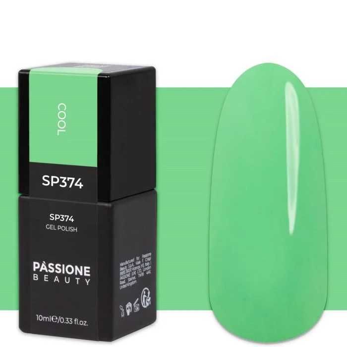 Gel Nail Polish GP374 Cool  - Bright Mint Green Gel Polish