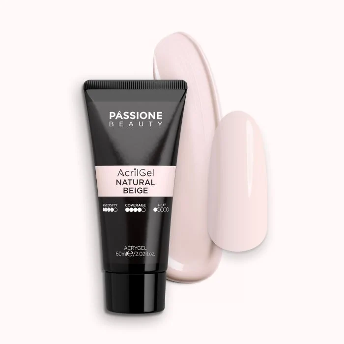 AcrilGel® Natural Beige 60 ml - Gel acrílico rosa nude claro cálido cubriente