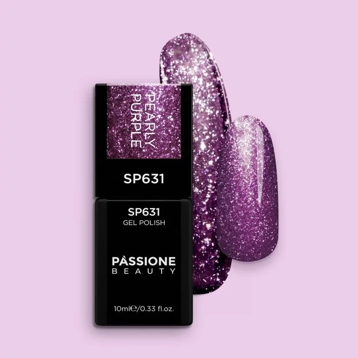 Gel Nail Polish SP631 Pearly Purple - Metallic Purple Gel Polish
