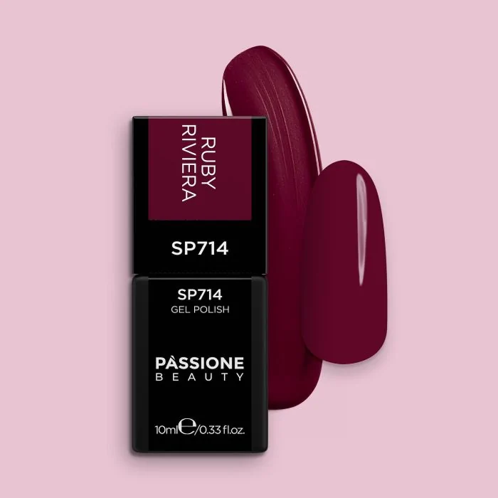 Vernis semi-permanent SP714 Ruby Riviera - Vernis semi-permanent rouge bordeaux