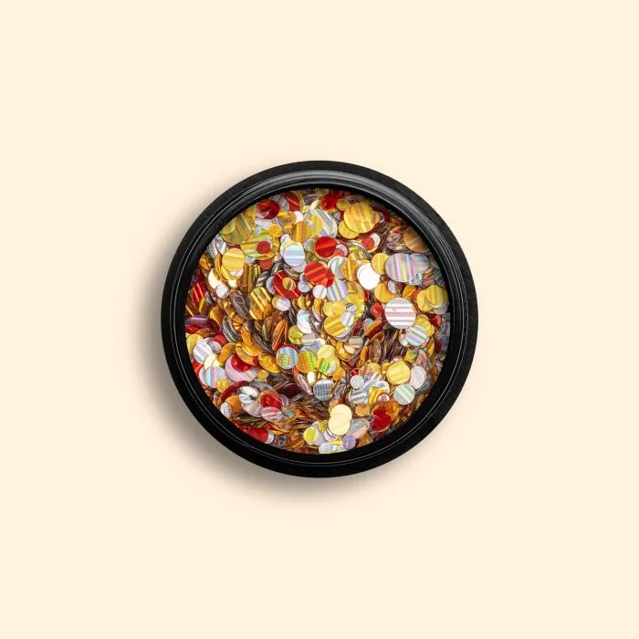 Ritz Glitter Mix - Glitter Mix for nail art in red, gold and silver