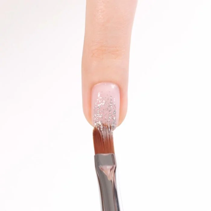 Aplicación de Gel Glitter G10 Silver Glitter