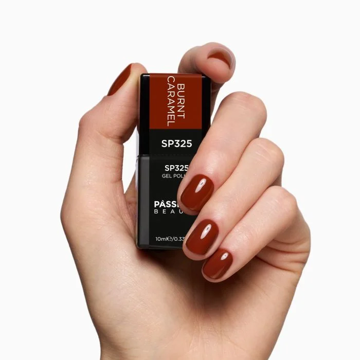 UV Nagellack NL325 Burnt Caramel - UV Nagellack in dunklem Caramel - Detail 3