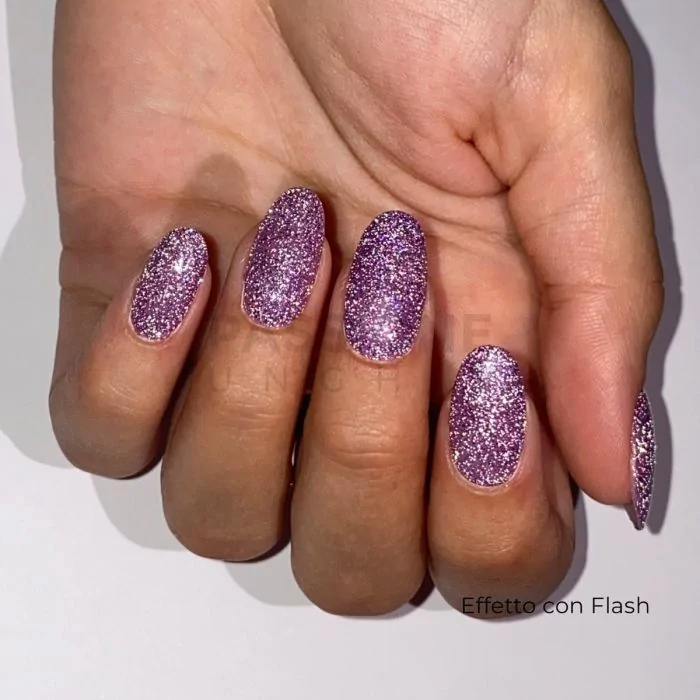 Gel Nail Polish SP274 Violet Disco - Purple Gel Polish with a Flash-Disco Glitter Effect - detail 1