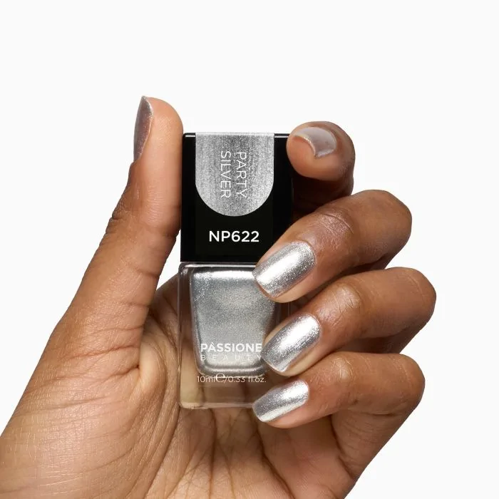 Nagellack NP622 Party Silver - Metallic-Silber-Nagellack - Detail 2