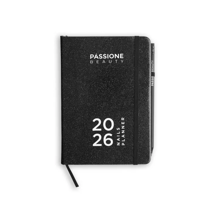 Weekly Planner - 2026 - Agenda Semanal 2026 Tapa de Purpurina Negra
