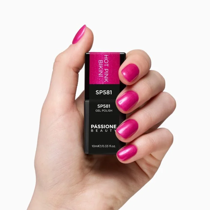 Gel Nail Polish SP581 Hot Pink Bikini - Pearly Fuchsia Gel Polish - detail 3