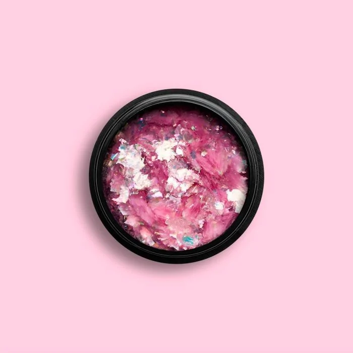 Pink Holo Flakes - Flocons de pailettes rose pour nail art