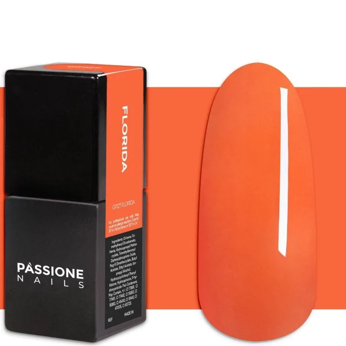 Gel Nail Polish GP127 Florida  - Warm Orange Gel Polish - detail 1