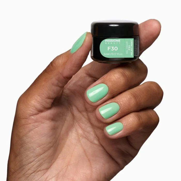 Gel color F30 Milky Mint - Gel Color autosigillante verde menta pastello - dettaglio 1