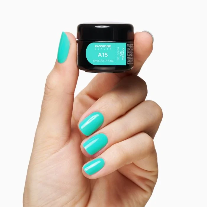 Gel Color A15 Tiffany - Gel color aguamarina  - detalle 2
