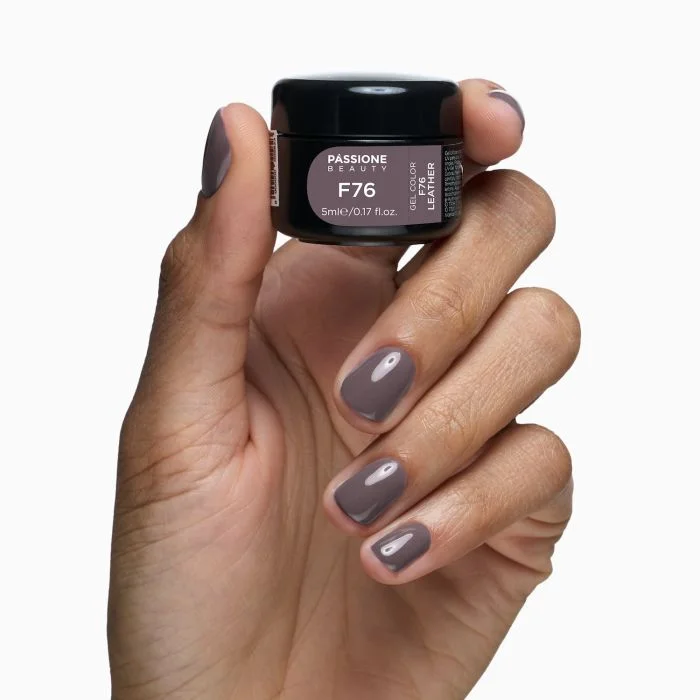 Gel colour F76 Leather - Dark grey brown Self-sealingUV Gel Colour - detail 3