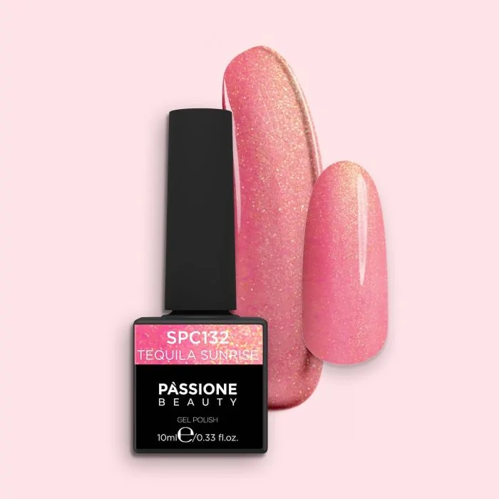 Esmalte Semipermanente SPC132 Tequila Sunrise - Esmalte Semipermanente SPC132 Tequila Sunrise, Naranja Metalizado
