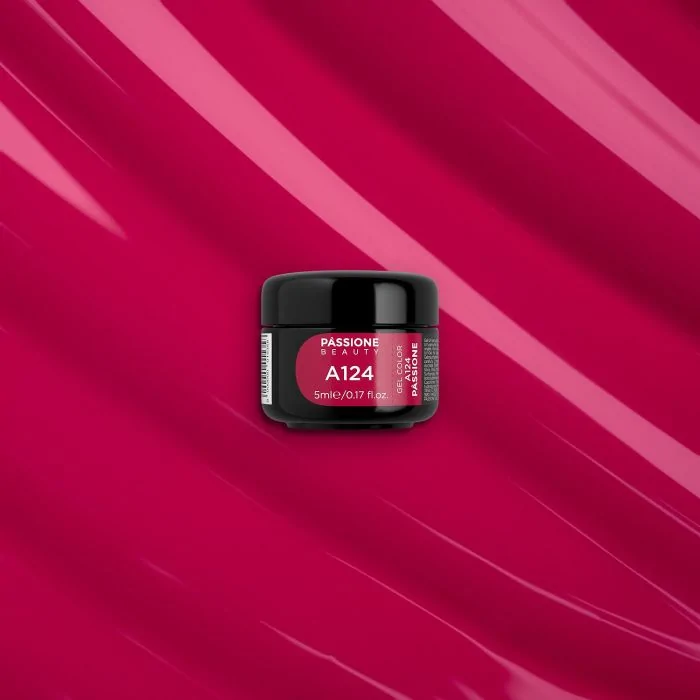 Gel Color A124 Passione - Gel color rojo magenta - detalle 2