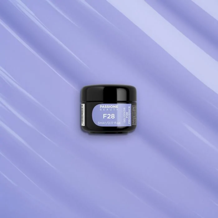 Gel Color F28 Provence - Gel color lila claro autosellador - detalle 3