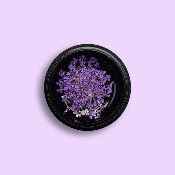 Violet Dry Flower - Fleurs naturelles séchées pour les ongles, couleur violette