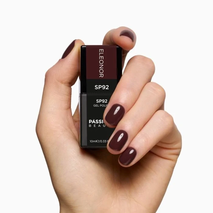Gel Nail Polish GP92 Eleonor  - Mix of Burgundy and Brown Gel Polish - detail 2