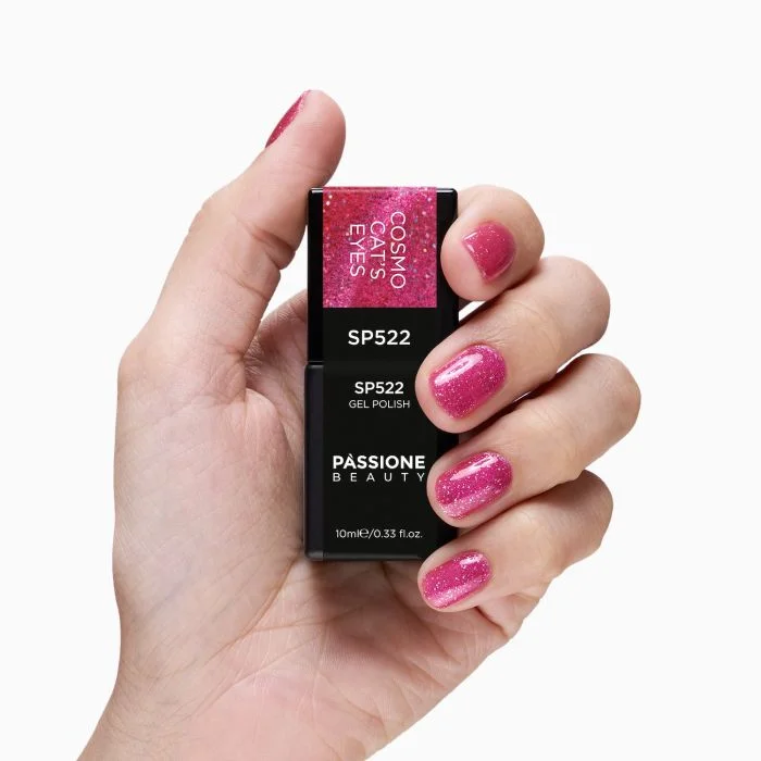 Gel Nail Polish SP522 Cosmo Cat Eye - Fuchsia Gel Polish with Cat Eye Effect - detail 2