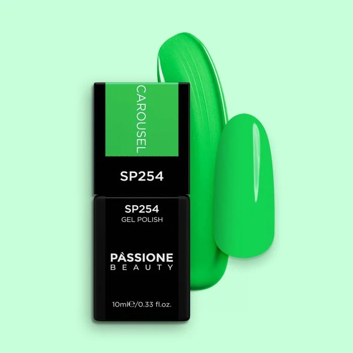 Gel Nail Polish GP254 Carousel  - Vibrant Green Gel Polish 