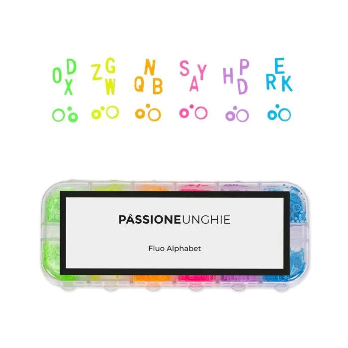 Fluo Alphabet - Nail Deco - Fluo Alphabet - Nail Deco