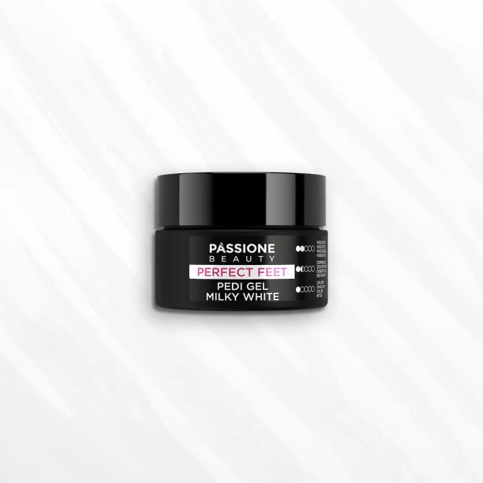 Perfect Feet - Pedi Gel Milky White 15 ml - Gel de construction auto-égalisant blanc laiteux pour pedicure - détail 1