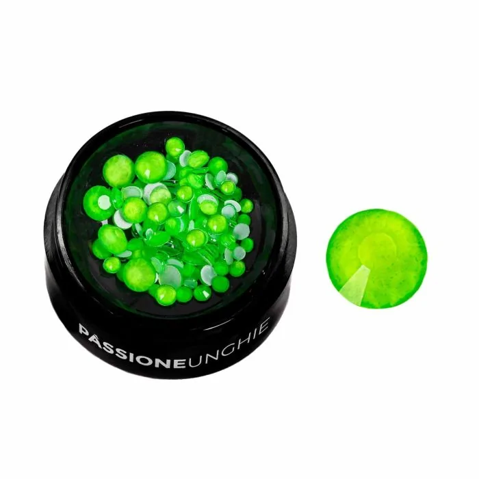 Green Fluo Rhinestones - Green Fluo Strass for nail art